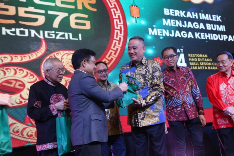 Ketua Umum DPP PKB Abdul Muhaimin Iskandar alias Cak Imin dan Ketua Umum Paguyuban Sosial Marga Tionghoa Indonesia (PSMTI) Wilianto Tanta. (Dok. PSMTI)