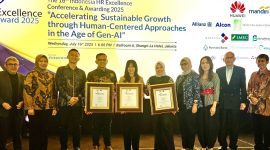 Elnusa berhasil meraih tiga kategori penghargaan di ajang Indonesia HR Excellence Award 2025 oleh SWA Media Group. (Dok. PT Elnusa )